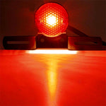 Luce freno rotonda retrò per moto da 2 pezzi con portatarga, Retro Round Brake Light