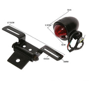 2 pezzi KC-WD-FGZXD Luce freno rotonda retrò per moto con portatarga, Brake Light
