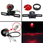 2 pezzi KC-WD-FGZXD Luce freno rotonda retrò per moto con portatarga, Brake Light