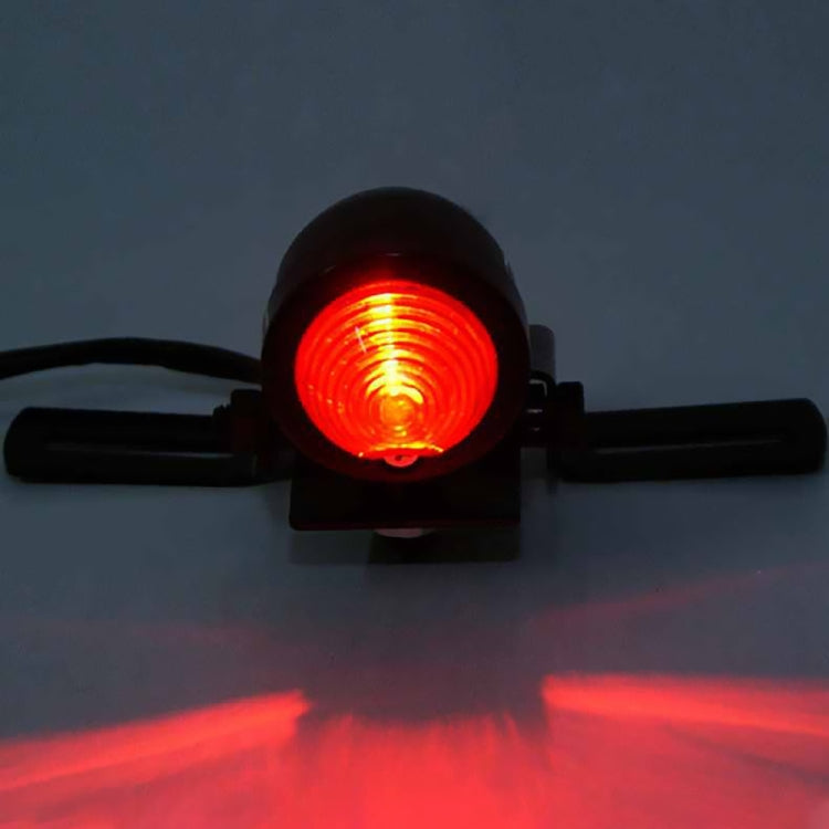 2 pezzi KC-WD-FGZXD Luce freno rotonda retrò per moto con portatarga, Brake Light