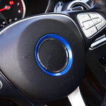 Copertura dell'anello decorativo del volante dell'auto per Mercedes-Benz, diametro interno: 5,6 cm, 5.6cm (Blue), 5.6cm (Red), 5.6cm (Silver)