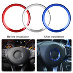 Copertura dell'anello decorativo del volante dell'auto per Mercedes-Benz, diametro interno: 5,6 cm, 5.6cm (Blue), 5.6cm (Red), 5.6cm (Silver)