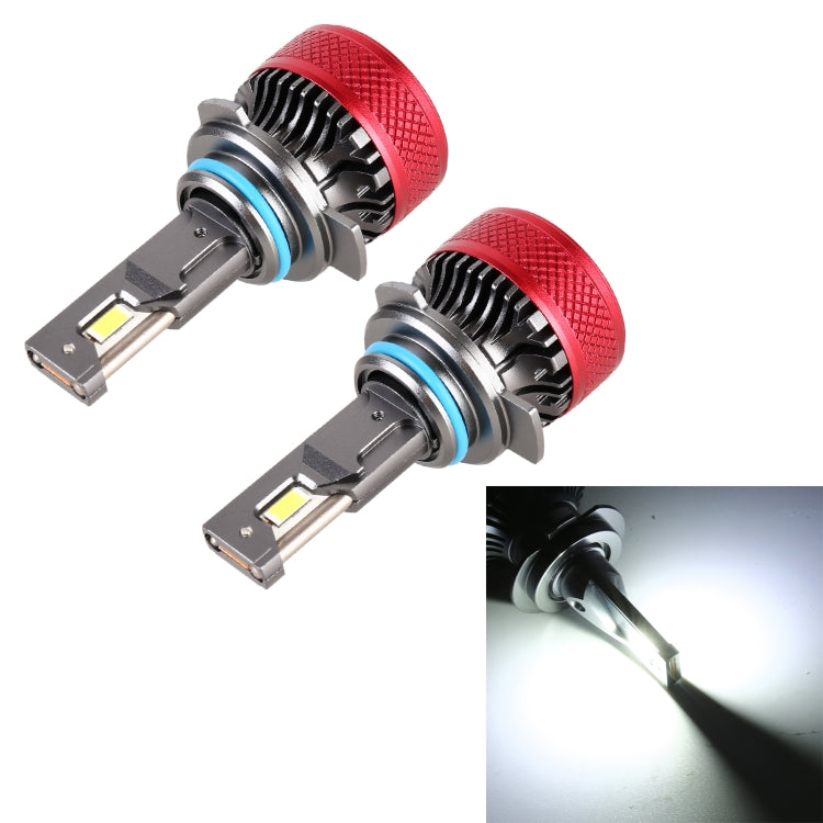 1 paio di fari per auto LED 9012 DC12V 65W 6000K 6500LM, 9012