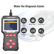 KONNWEI KW320 Strumento di diagnosi guasti OBD2 per auto, KW320