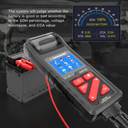 KONNWEI KW720 Tester per batterie al piombo-acido da 3,2 pollici 6V-24V con stampante, KW720