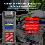 KONNWEI KW720 Tester per batterie al piombo-acido da 3,2 pollici 6V-24V con stampante, KW720