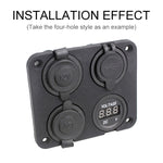 5 pezzi 1 foro pannello accendisigari voltmetro di ricarica USB modificato per auto, 1 Hole