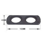 Pannello accendisigari voltmetro di ricarica USB modificato a 2 fori per auto da 5 pezzi, 2-Hole
