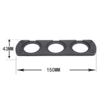 Pannello accendisigari voltmetro di ricarica USB modificato a 3 fori per auto da 5 pezzi, 3-Hole