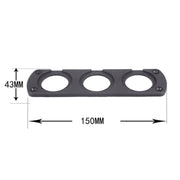 Pannello accendisigari voltmetro di ricarica USB modificato a 3 fori per auto da 5 pezzi, 3-Hole