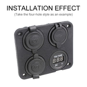 Pannello accendisigari voltmetro di ricarica USB modificato a 3 fori per auto da 5 pezzi, 3-Hole