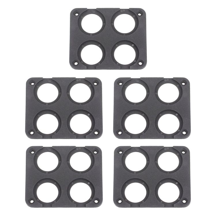 Pannello accendisigari voltmetro di ricarica USB modificato a 4 fori per auto da 5 pezzi, 4-Hole