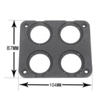 Pannello accendisigari voltmetro di ricarica USB modificato a 4 fori per auto da 5 pezzi, 4-Hole