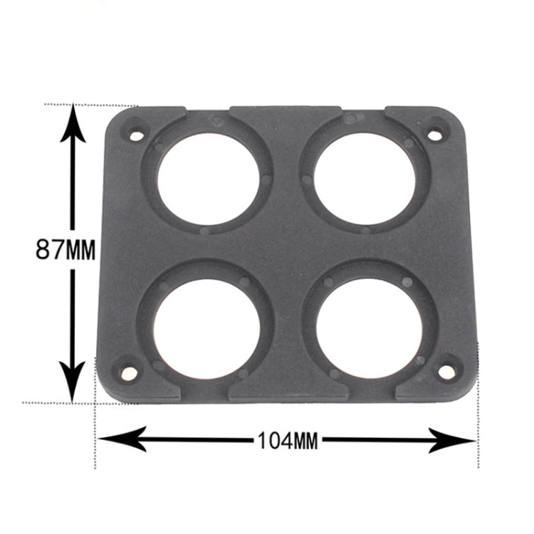 Pannello accendisigari voltmetro di ricarica USB modificato a 4 fori per auto da 5 pezzi, 4-Hole