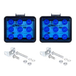 2 pezzi ZS-7013 Spia stroboscopica impermeabile per auto/camion da 3 pollici e 9 LED