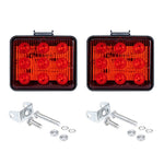 2 pezzi ZS-7013 Spia stroboscopica impermeabile per auto/camion da 3 pollici e 9 LED