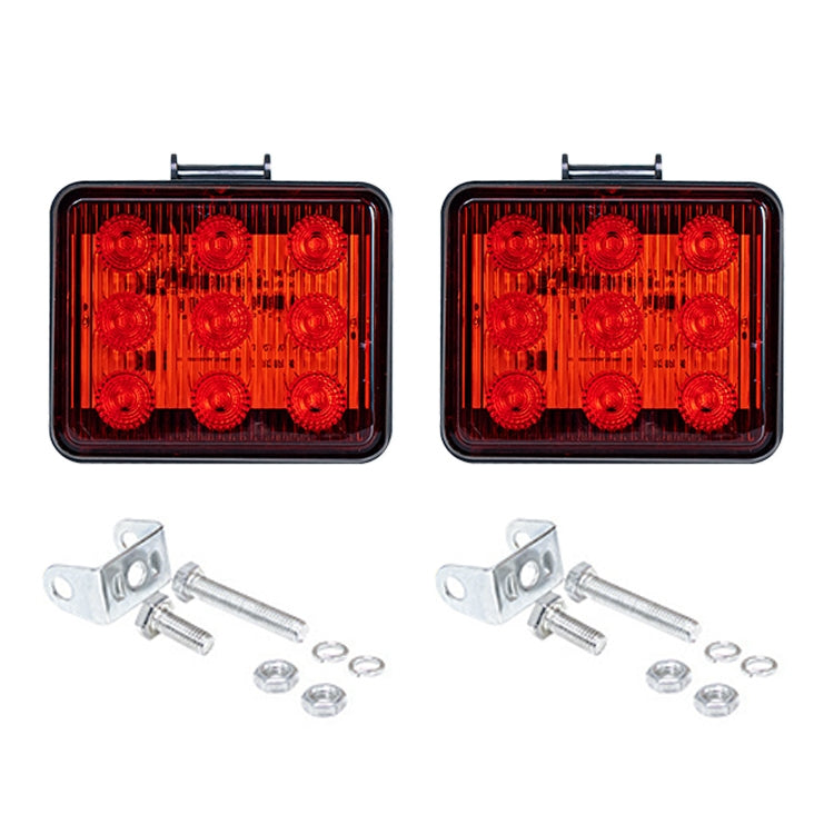 2 pezzi ZS-7013 Spia stroboscopica impermeabile per auto/camion da 3 pollici e 9 LED