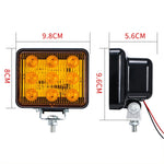 2 pezzi ZS-7013 Spia stroboscopica impermeabile per auto/camion da 3 pollici e 9 LED