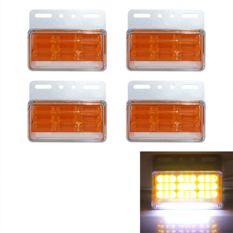 4 PZ ZS-9001 DC24V 9D Indicatore laterale impermeabile per auto/camion Indicatore luminoso Lampadina, Blue Light, Green Light, Red Light, White Light, Yellow Light