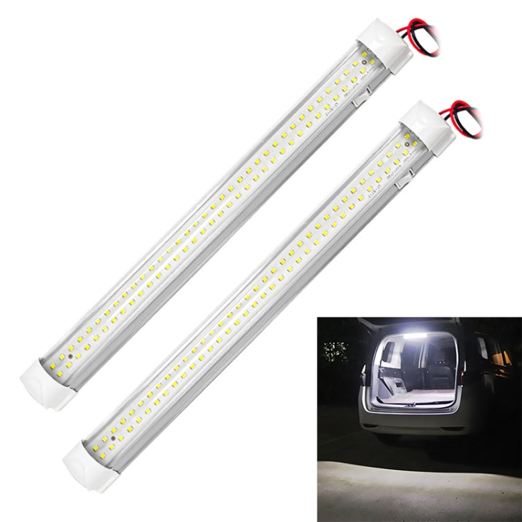 2 PCS ZS-3332 12-85V Barra luminosa per cabina con luce a cupola per camper 72 LED ad alta luminosità, ZS-3332