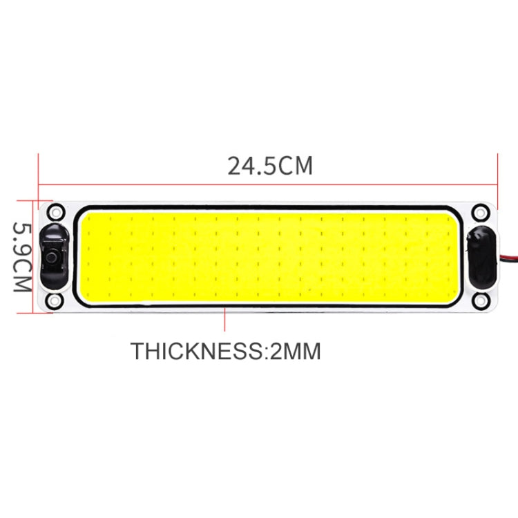 2 pezzi ZS-3343 DC12-24V ad alta luminosità 108 COB perline lampada cupola auto barra luminosa cabina, ZS-3343