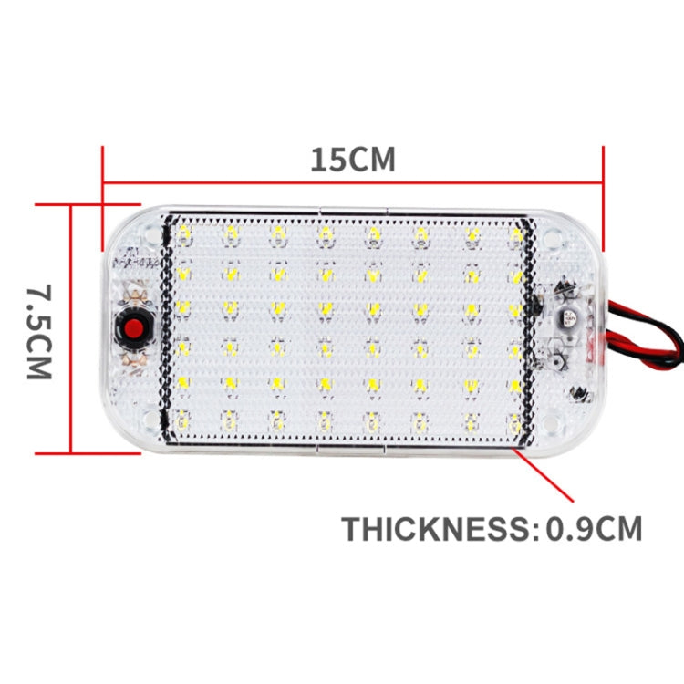 2 pezzi ZS-3350 DC12-85V 48 LED ad alta luminosità perline lampada cupola per auto barra luminosa per cabina, ZS-3350