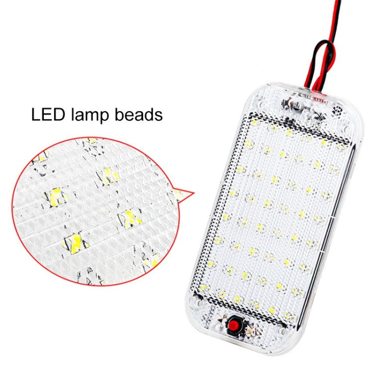 2 pezzi ZS-3350 DC12-85V 48 LED ad alta luminosità perline lampada cupola per auto barra luminosa per cabina, ZS-3350
