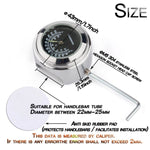 Termometro da manubrio per moto da 2 pezzi da 22-25 mm, Thermometer (Black), Thermometer (White)