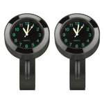 Orologio al quarzo con orologio da manubrio per moto da 2 pezzi, 22-25 mm, con serratura, Quartz Watch (Black), Quartz Watch (Silver)