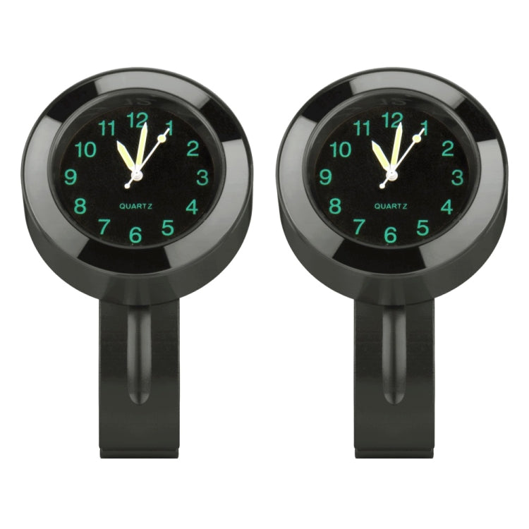 Orologio al quarzo con orologio da manubrio per moto da 2 pezzi, 22-25 mm, con serratura, Quartz Watch (Black), Quartz Watch (Silver)