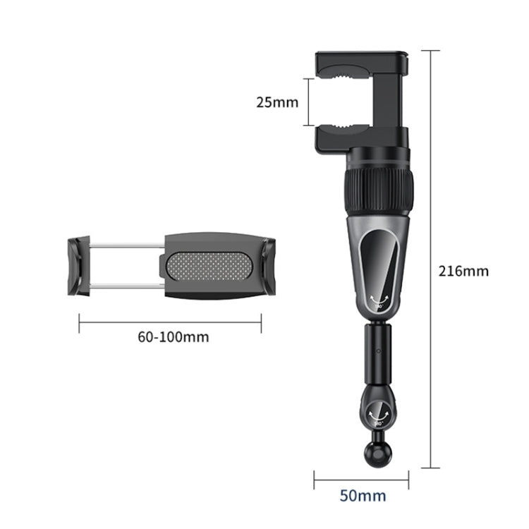 Porta cellulare girevole a 360 gradi con clip piccola per auto, Small Clip