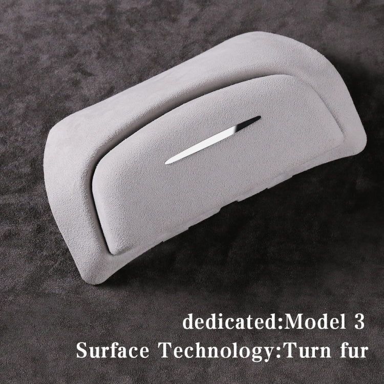Scatola portaoggetti per occhiali da sole versione avvolgente in pelle scamosciata per Tesla Model 3, Suede Wrap Version for Tesla Model 3