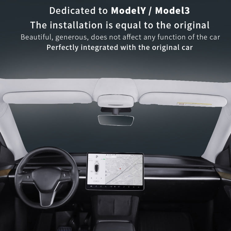 Scatola portaoggetti per occhiali da sole versione avvolgente in pelle scamosciata per Tesla Model 3, Suede Wrap Version for Tesla Model 3