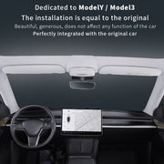 Scatola portaoggetti per occhiali da sole versione avvolgente in pelle scamosciata per auto per Tesla Model Y, Suede Wrap Version for Tesla Model Y