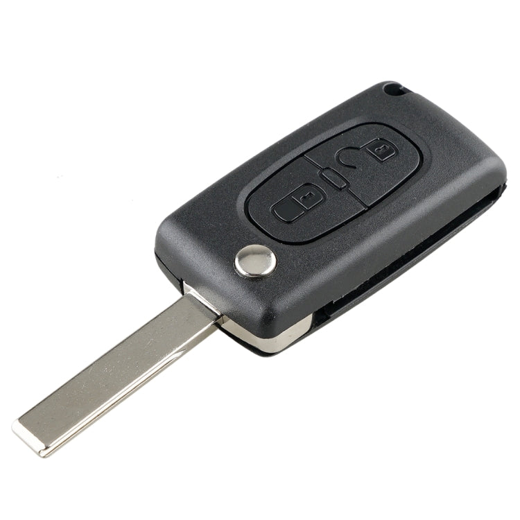 Per chiave auto telecomando intelligente PEUGEOT a 2 pulsanti con chip integrato PCF7961, batteria, supporto, stelo chiave scanalato e segnale FSK, frequenza: 433 MHz, For PEUGEOT FSK Signal