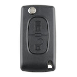 Per chiave auto telecomando intelligente PEUGEOT a 2 pulsanti con chip integrato PCF7961, batteria, supporto, stelo chiave scanalato e segnale FSK, frequenza: 433 MHz, For PEUGEOT FSK Signal