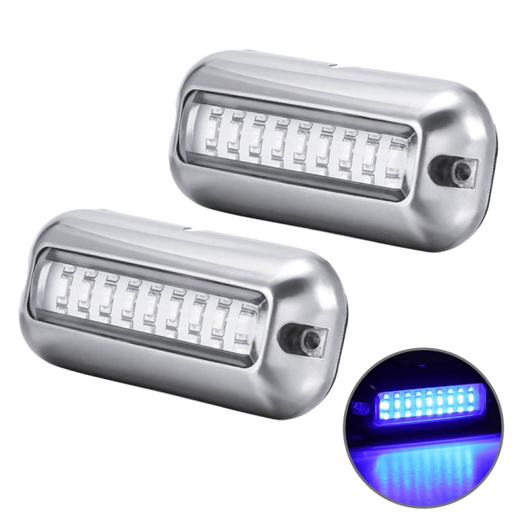 2 PCS MK-027 Luce subacquea per nave/yacht 10-30V 27LED impermeabile in acciaio inossidabile, Underwater Light(Red Light), Underwater Light(White Light), Underwater Light(Green Light), Underwater Light(Blue Light)
