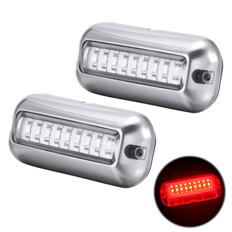 2 PCS MK-027 Luce subacquea per nave/yacht 10-30V 27LED impermeabile in acciaio inossidabile, Underwater Light(Red Light), Underwater Light(White Light), Underwater Light(Green Light), Underwater Light(Blue Light)