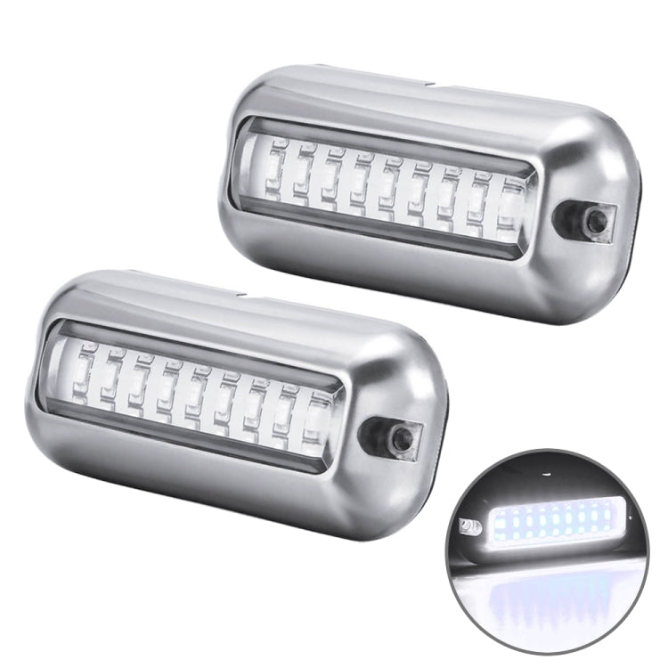 2 PCS MK-027 Luce subacquea per nave/yacht 10-30V 27LED impermeabile in acciaio inossidabile, Underwater Light(Red Light), Underwater Light(White Light), Underwater Light(Green Light), Underwater Light(Blue Light)