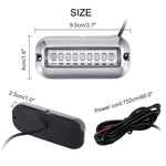 2 PCS MK-027 Luce subacquea per nave/yacht 10-30V 27LED impermeabile in acciaio inossidabile, Underwater Light(Red Light), Underwater Light(White Light), Underwater Light(Green Light), Underwater Light(Blue Light)