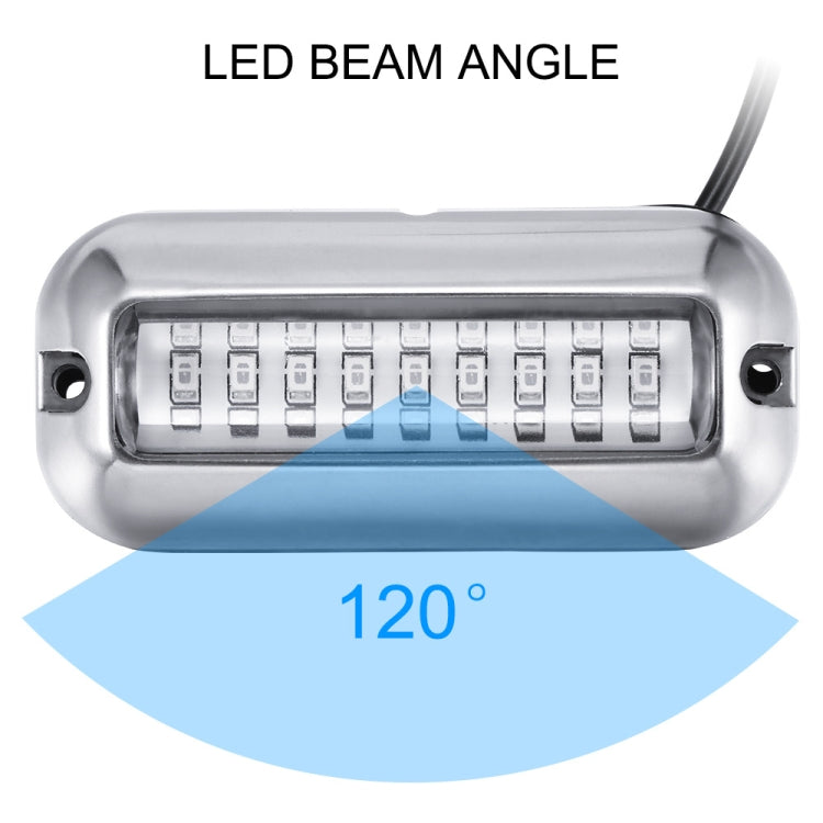 2 PCS MK-027 Luce subacquea per nave/yacht 10-30V 27LED impermeabile in acciaio inossidabile, Underwater Light(Red Light), Underwater Light(White Light), Underwater Light(Green Light), Underwater Light(Blue Light)