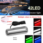 2 PCS MK-042 Luce subacquea per nave/yacht 10-30V 42LED impermeabile in acciaio inossidabile, Underwater Light (White Light), Underwater Light (Red Light), Underwater Light (Green Light), Underwater Light (Blue Light)
