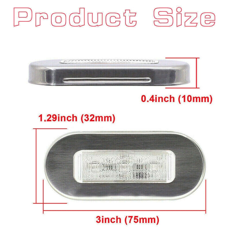 5 pezzi MK-056 Luce subacquea impermeabile in acciaio inossidabile da 3 pollici 12V per nave/yacht, 12V White Light, 12V Blue Light
