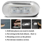 5 pezzi MK-056 Luce subacquea impermeabile in acciaio inossidabile da 3 pollici 12V per nave/yacht, 12V White Light, 12V Blue Light