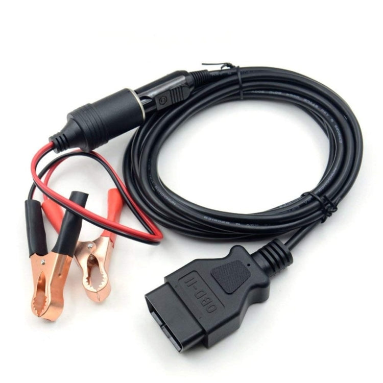 Cavo di alimentazione di emergenza ECU per auto OBD II Salva memoria con presa per accendisigari a clip a coccodrillo, OBD II