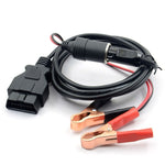 Cavo di alimentazione di emergenza ECU per auto OBD II Salva memoria con presa per accendisigari a clip a coccodrillo, OBD II