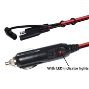 Cavo di alimentazione per auto SAE da 12 V, presa accendisigari, cavo di collegamento per ricarica batteria solare, lunghezza: 1,5 m, 1.5m