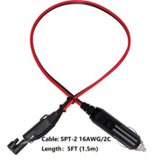 Cavo di alimentazione per auto SAE da 12 V, presa accendisigari, cavo di collegamento per ricarica batteria solare, lunghezza: 1,5 m, 1.5m