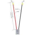 Spina per caricabatteria da 50 A 600 V Spina a disconnessione rapida per batteria Spina per verricello per rimorchio con cavo da 1FT (connettore O), (Turn O Connector)