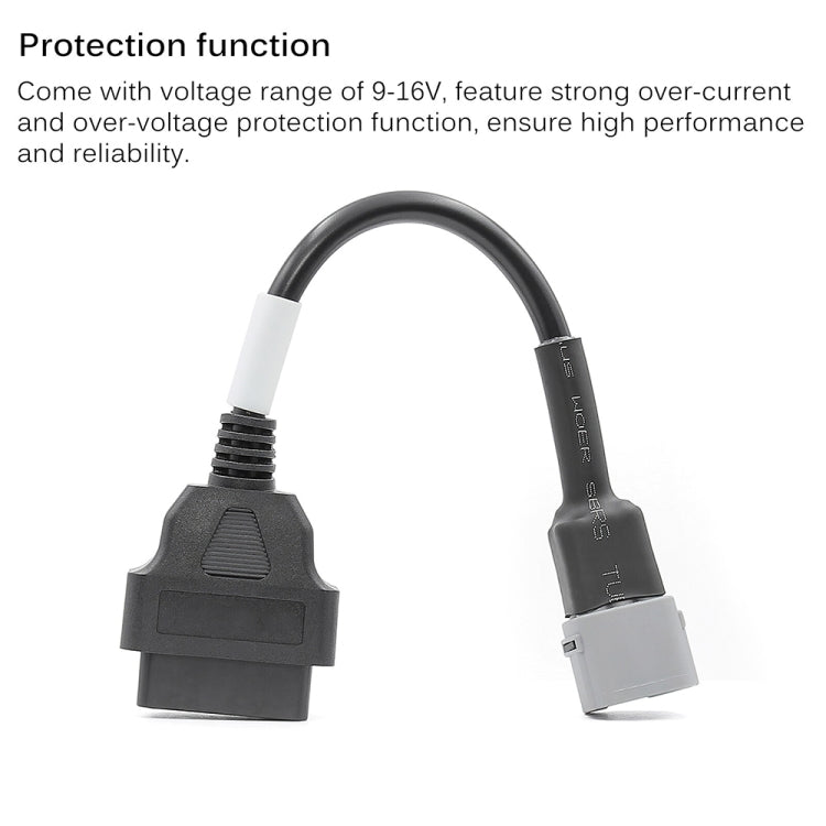 Cavo connettore OBD 16PIN femmina a 6PIN per moto per Suzuki, For Suzuki